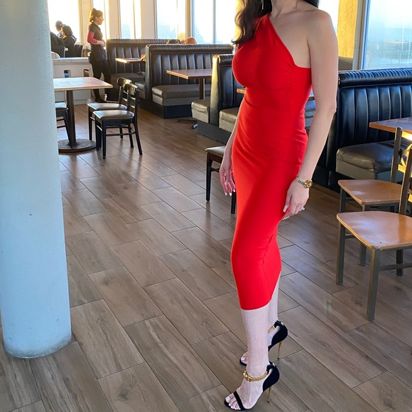 Red Stretch Dress - Picture 2 of 5